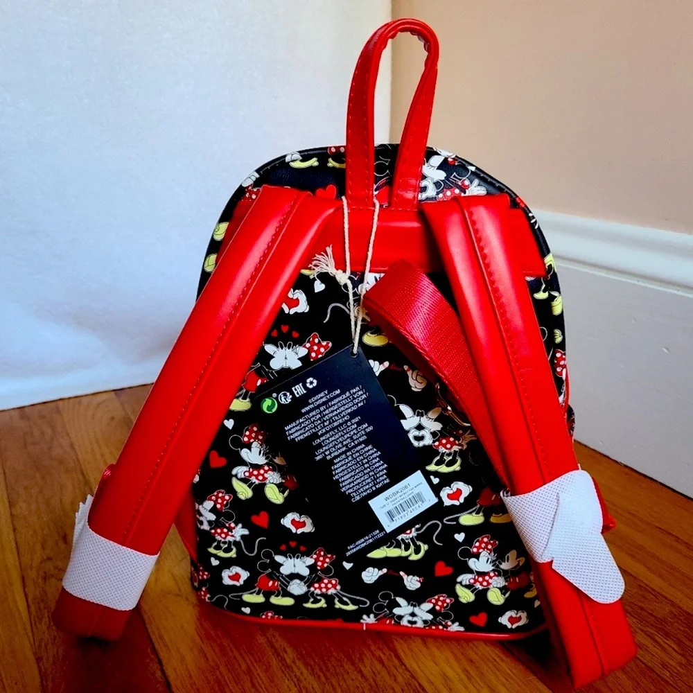 Loungefly Mickey and Minnie Mouse Love Mini Backpack NWT